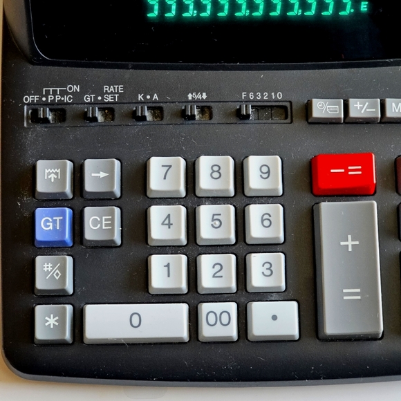 Sharp EL-2196BL 12 Digit Printing Calculator 3.7 LPS - 4-Key Memory, Heavy Duty - Picture 10 of 16